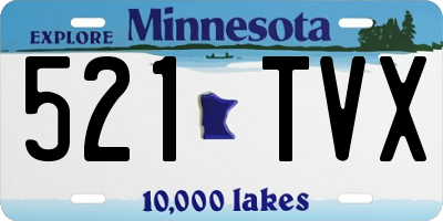 MN license plate 521TVX
