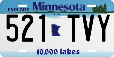 MN license plate 521TVY