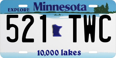 MN license plate 521TWC