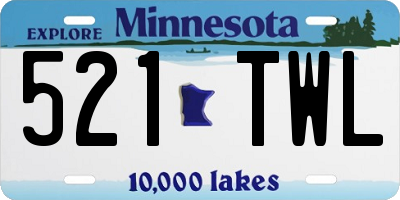 MN license plate 521TWL