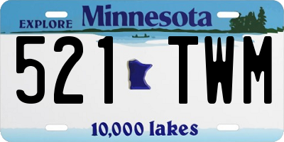 MN license plate 521TWM