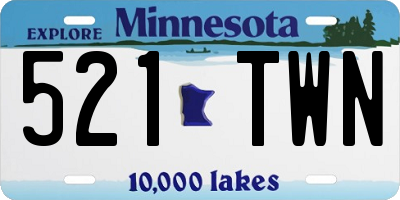 MN license plate 521TWN