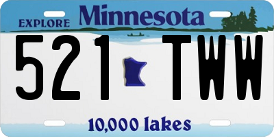 MN license plate 521TWW