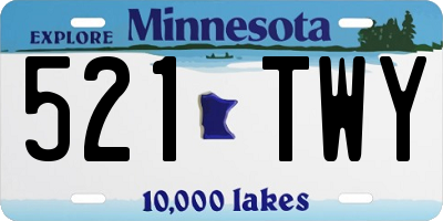 MN license plate 521TWY