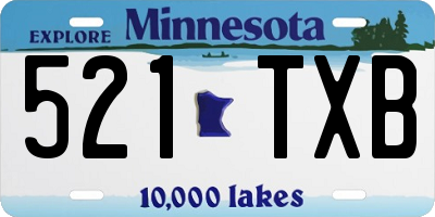 MN license plate 521TXB