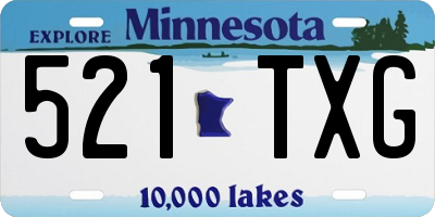 MN license plate 521TXG