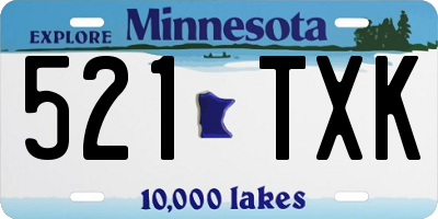MN license plate 521TXK