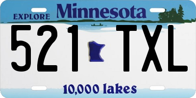 MN license plate 521TXL