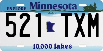 MN license plate 521TXM