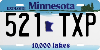 MN license plate 521TXP
