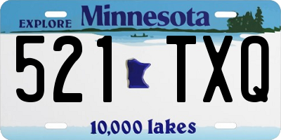 MN license plate 521TXQ