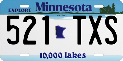 MN license plate 521TXS