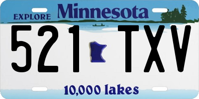 MN license plate 521TXV