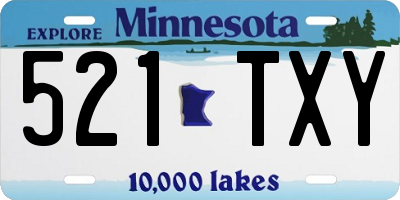 MN license plate 521TXY