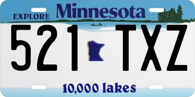 MN license plate 521TXZ