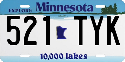 MN license plate 521TYK