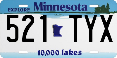 MN license plate 521TYX