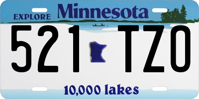 MN license plate 521TZO