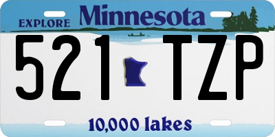 MN license plate 521TZP