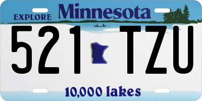 MN license plate 521TZU