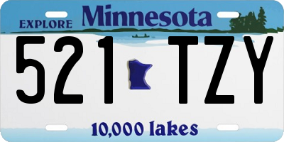 MN license plate 521TZY