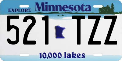 MN license plate 521TZZ