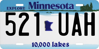 MN license plate 521UAH