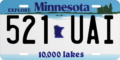 MN license plate 521UAI