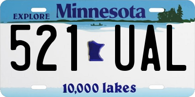 MN license plate 521UAL