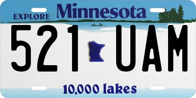 MN license plate 521UAM