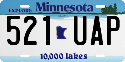 MN license plate 521UAP
