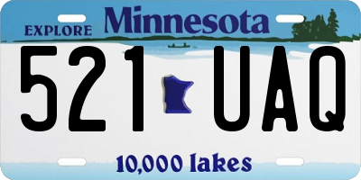 MN license plate 521UAQ