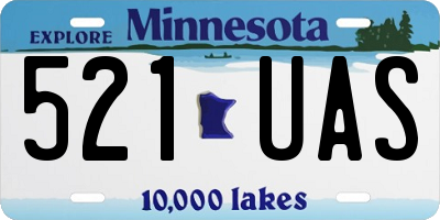MN license plate 521UAS