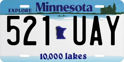 MN license plate 521UAY
