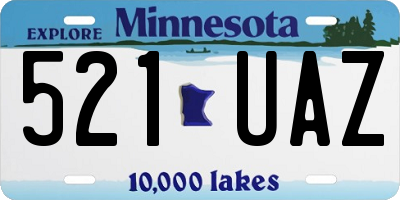 MN license plate 521UAZ