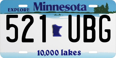 MN license plate 521UBG