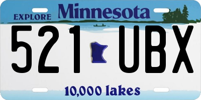 MN license plate 521UBX