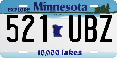 MN license plate 521UBZ
