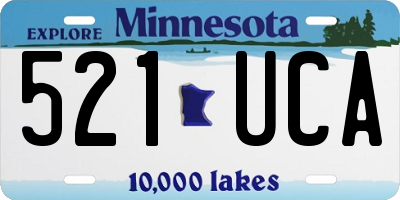 MN license plate 521UCA