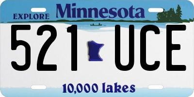 MN license plate 521UCE