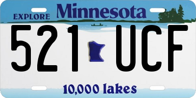 MN license plate 521UCF