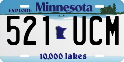 MN license plate 521UCM