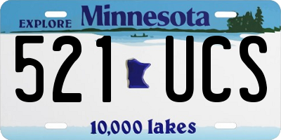 MN license plate 521UCS