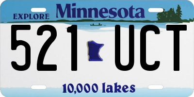 MN license plate 521UCT