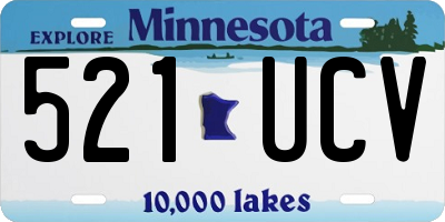 MN license plate 521UCV