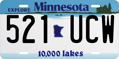 MN license plate 521UCW