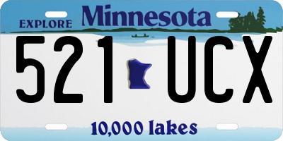 MN license plate 521UCX