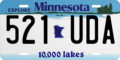 MN license plate 521UDA
