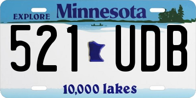 MN license plate 521UDB