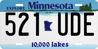 MN license plate 521UDE